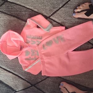 Pink sweat suit